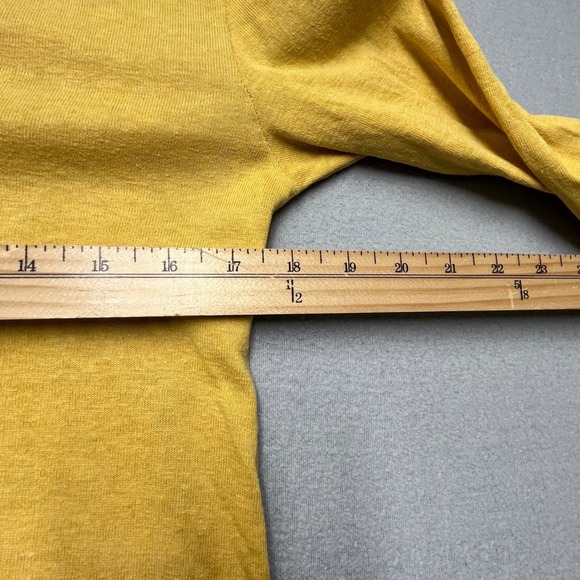 Jungmaven Hemp Organic Cotton Henley Shirt Men XS Mustard Yellow Long Sleeve USA - Picture 7 of 13